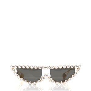 Gucci Metal Pearl Cat Eye Sunglasses